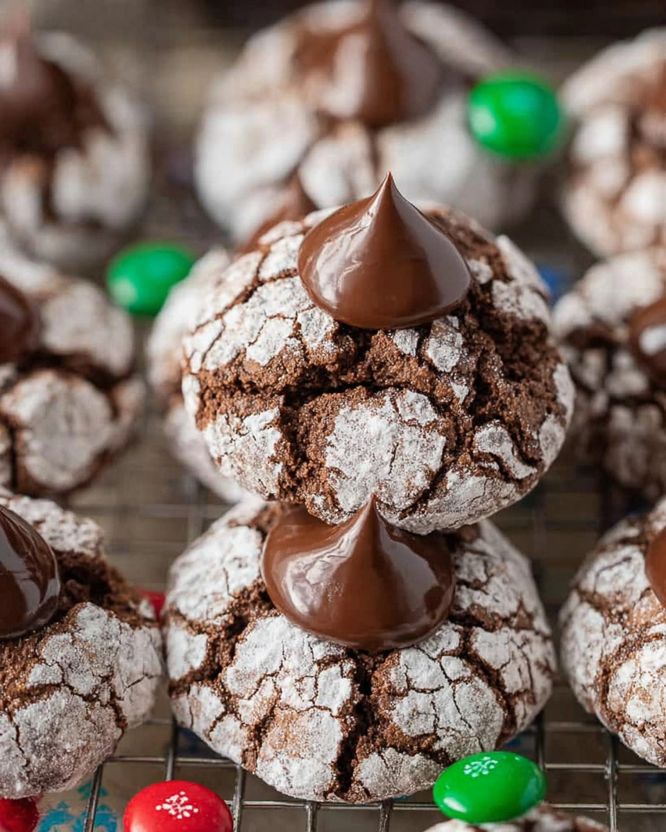 Chocolate Crinkle Blossom Cookies