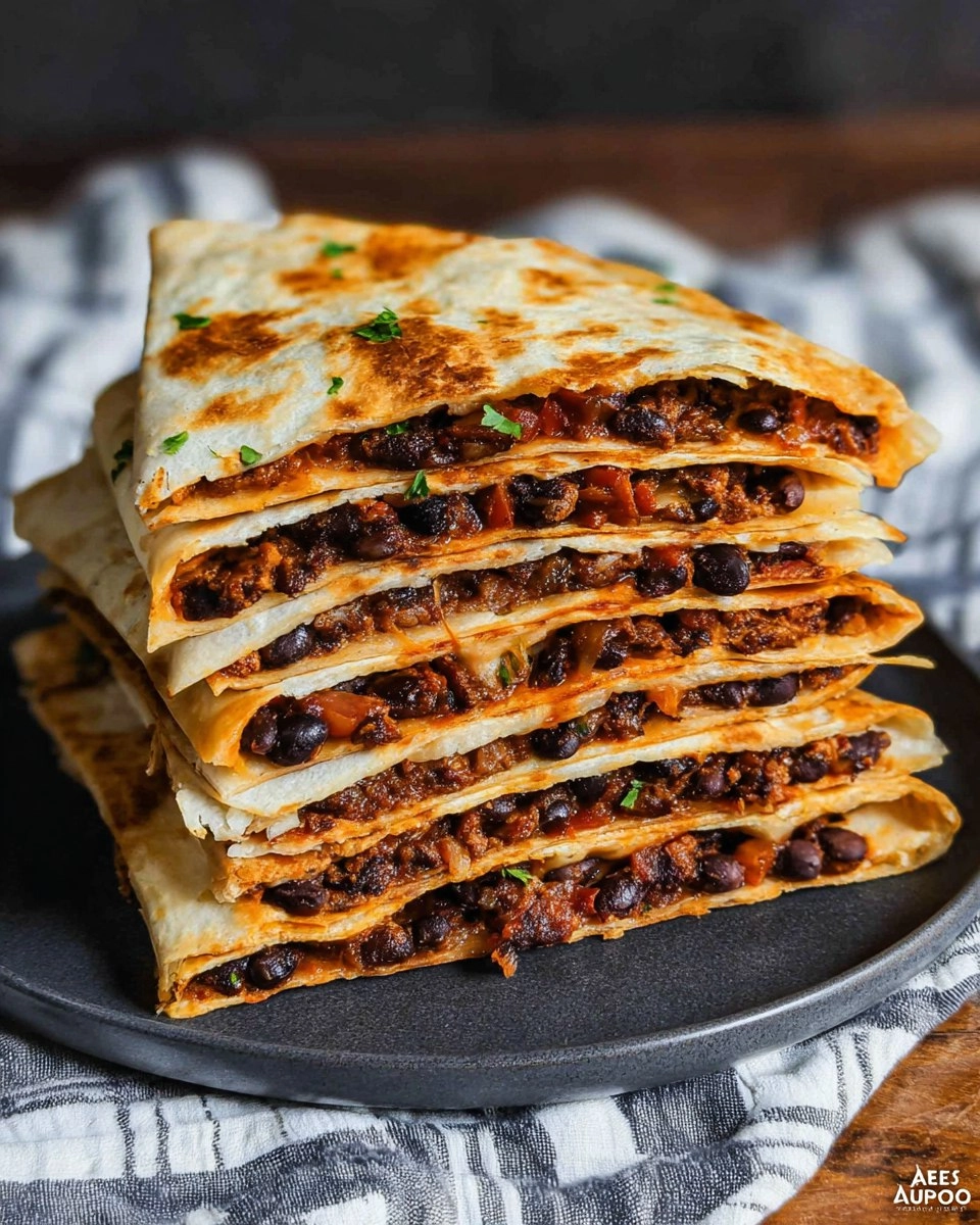 Crispy Black Bean Quesadillas