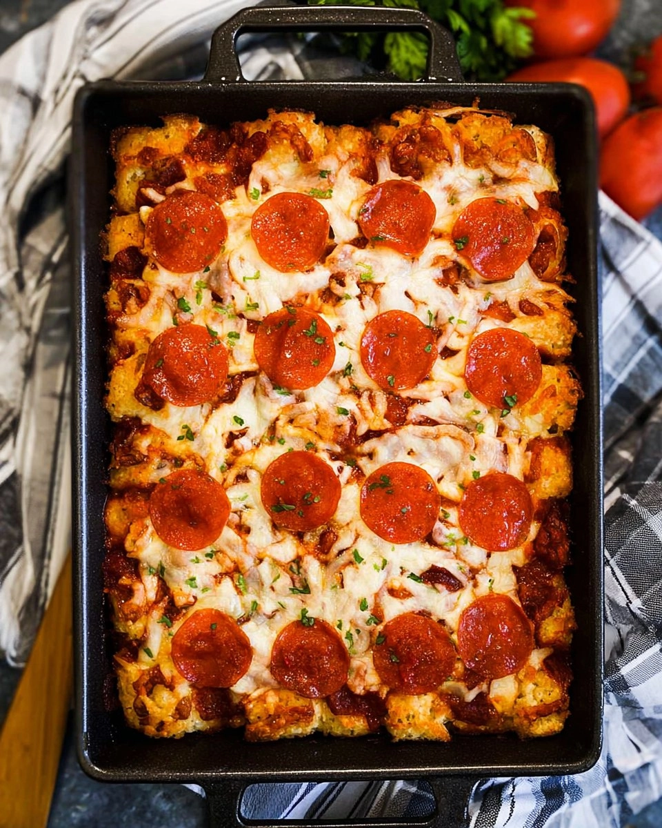 Pizza Biscuit Casserole (Easy Pepperoni Version)