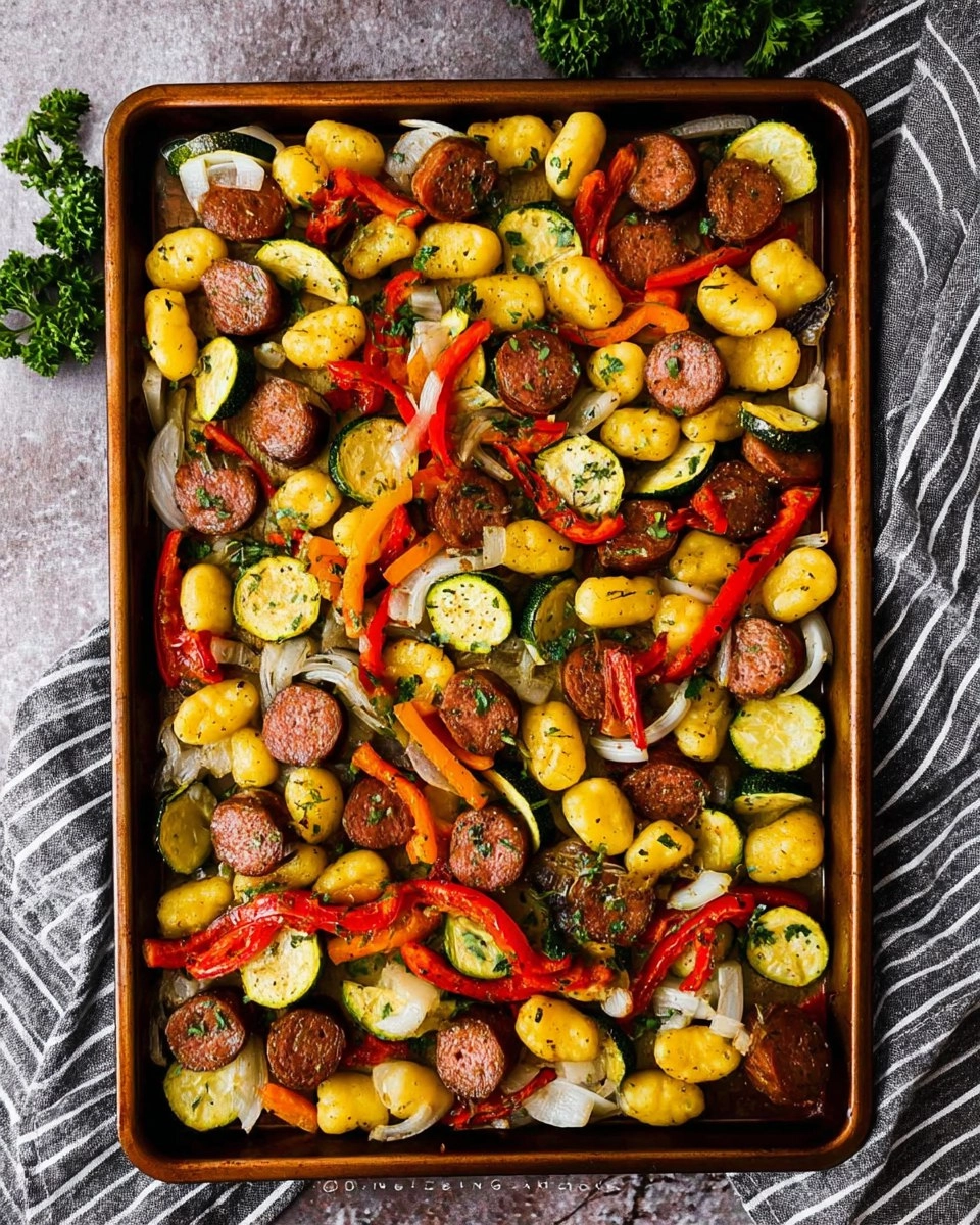 Sheet Pan Gnocchi with Sausage and Veggies