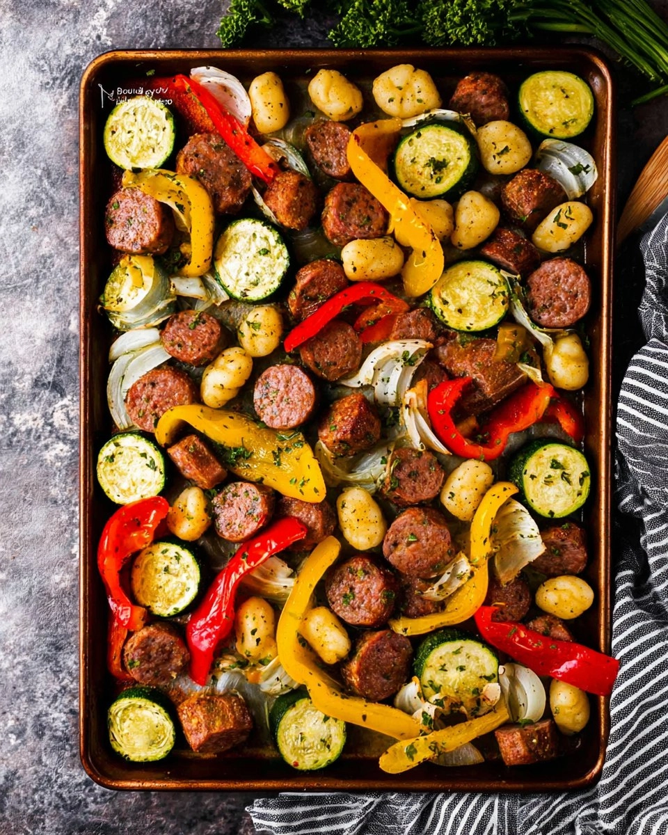 Sheet Pan Gnocchi with Sausage and Veggies