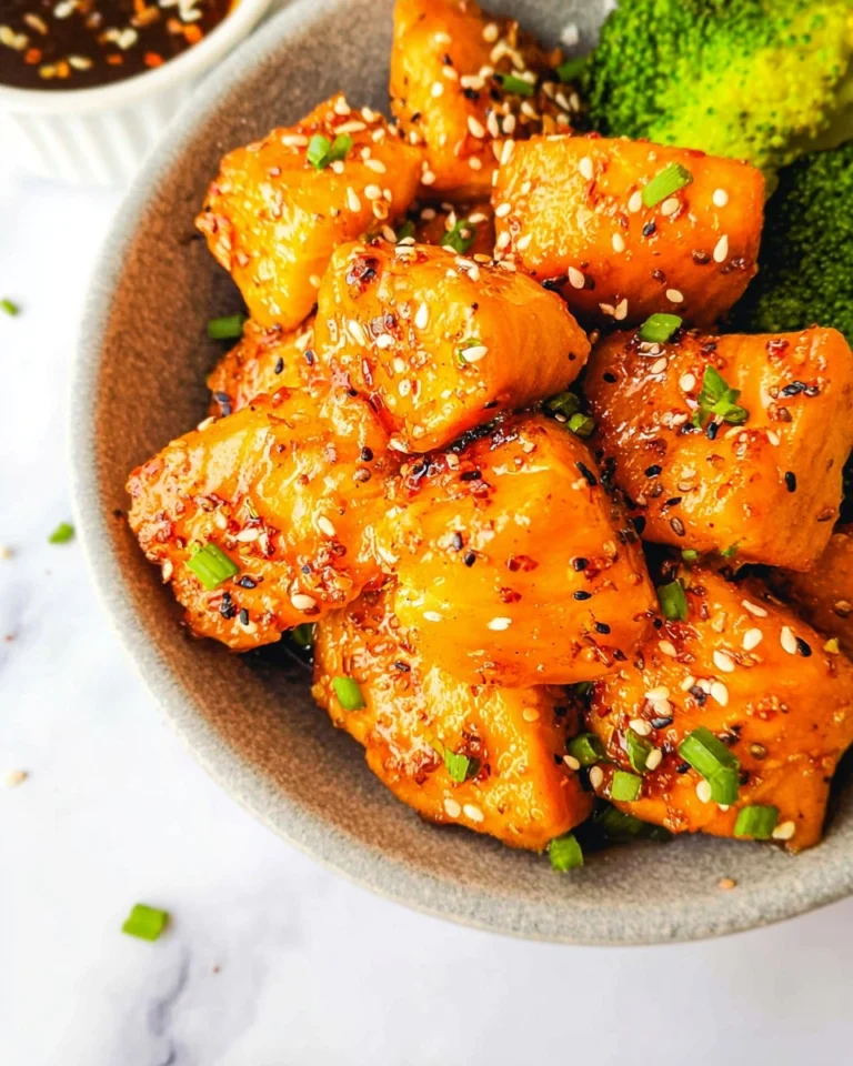 Air-Fryer-Honey-Garlic-Salmon-Bites-Recipe