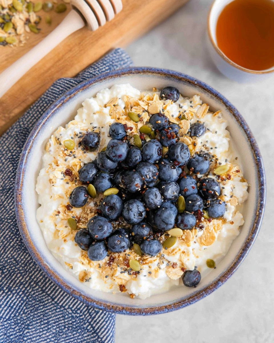 Blueberry and Muesli Cottage Cheese Bowl