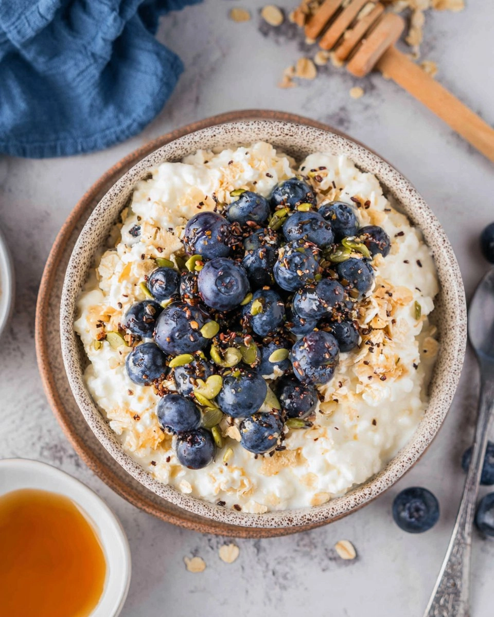 Blueberry and Muesli Cottage Cheese Bowl