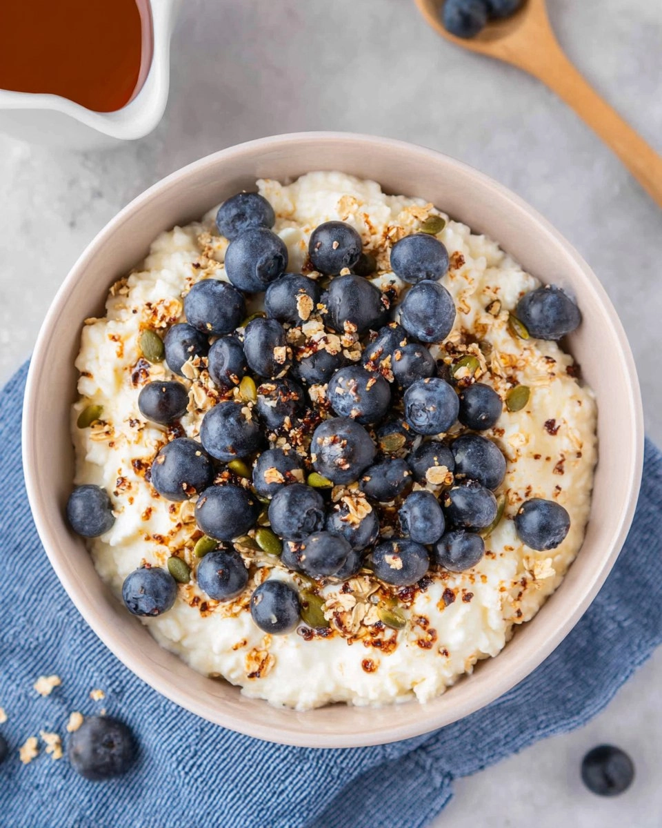 Blueberry and Muesli Cottage Cheese Bowl