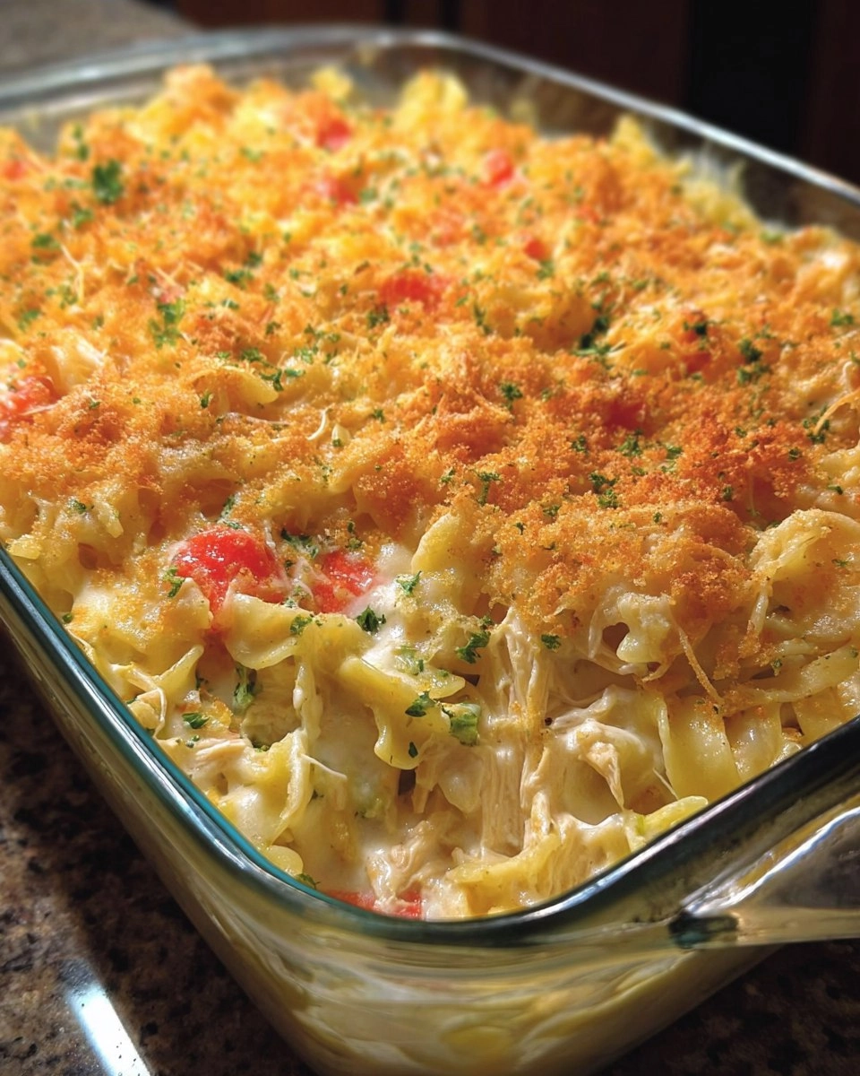 Chicken Cheddar Noodle Bake