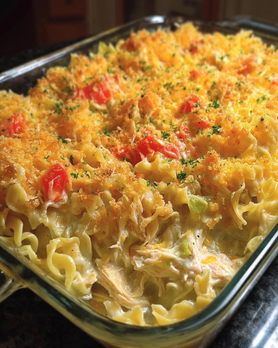 Chicken Cheddar Noodle Bake