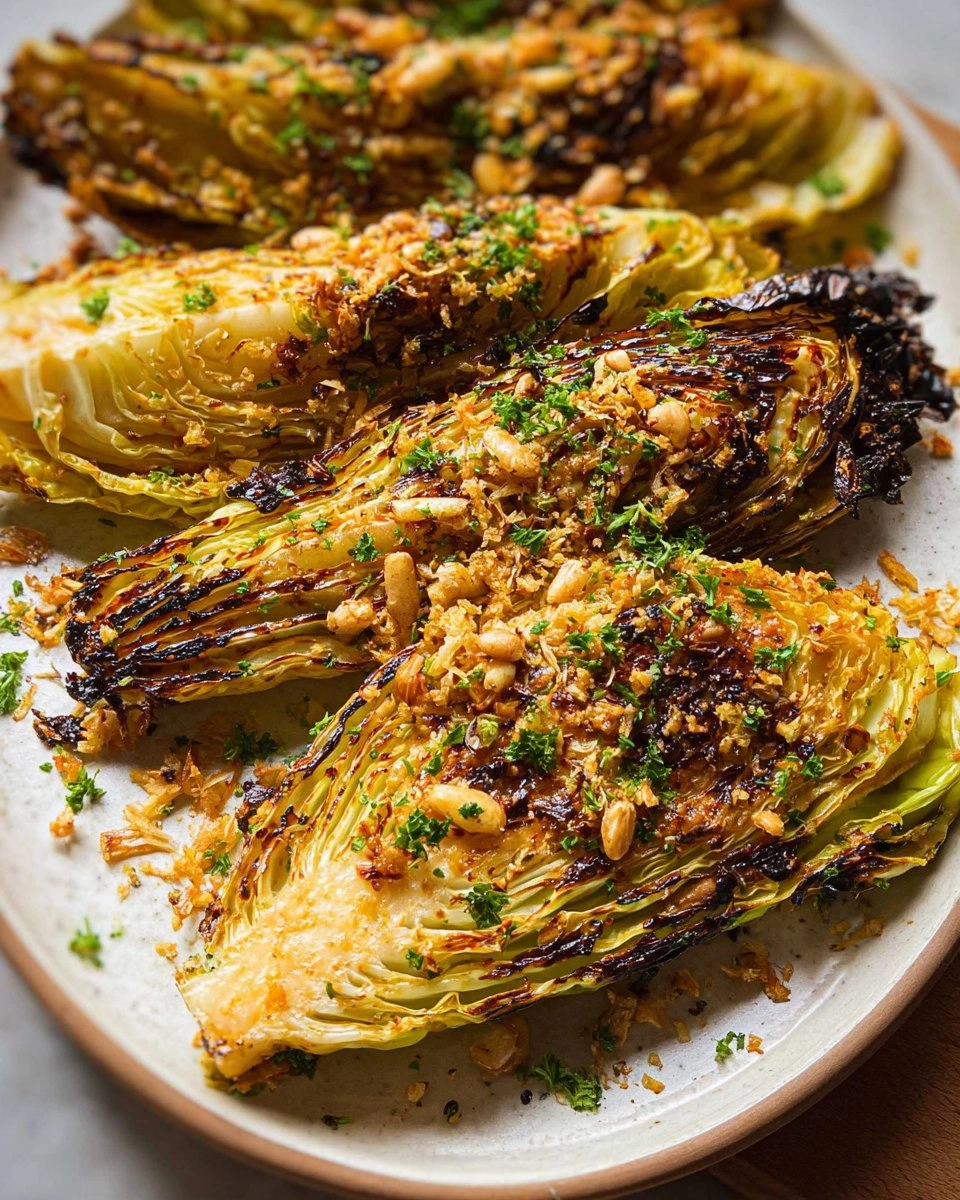 Chilli Garlic Butter Roasted Cabbage Wedges