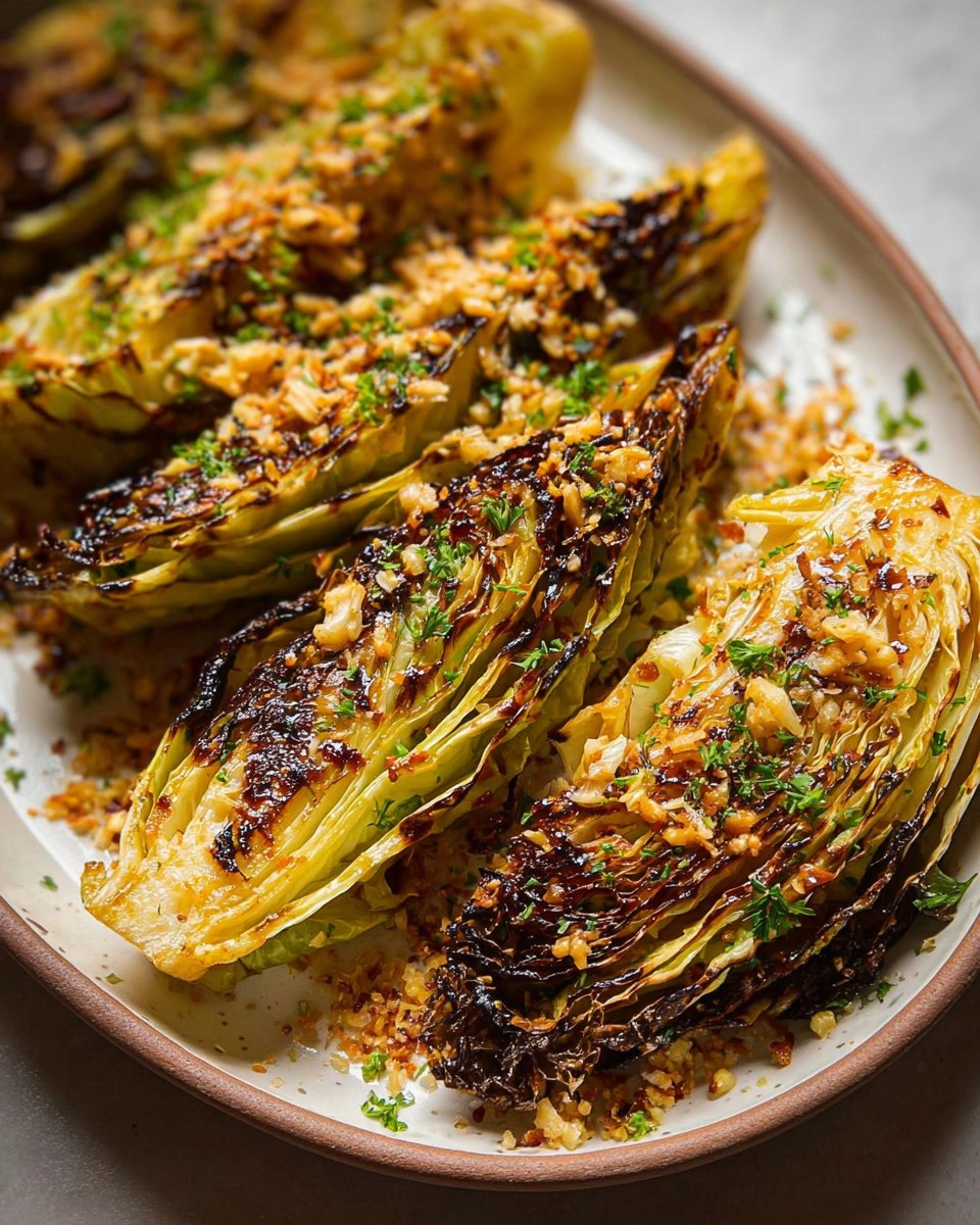 Chilli Garlic Butter Roasted Cabbage Wedges