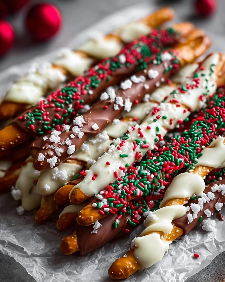 Christmas Pretzel Rods