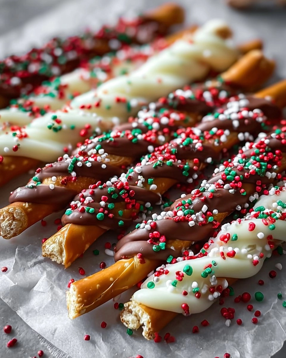Christmas Pretzel Rods