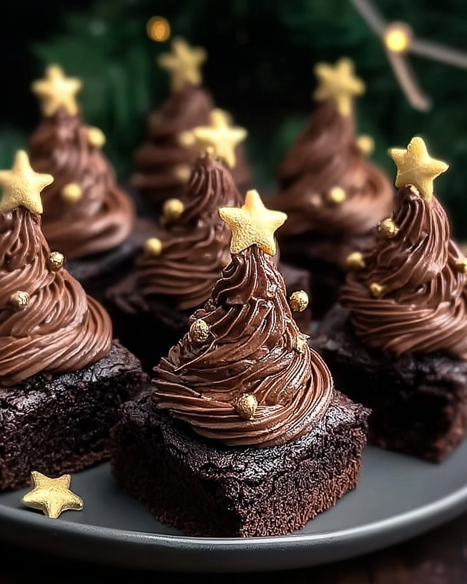Christmas Tree Brownies with Chocolate Buttercream Bliss 117 Christmas Tree Brownies with Chocolate Buttercream Bliss