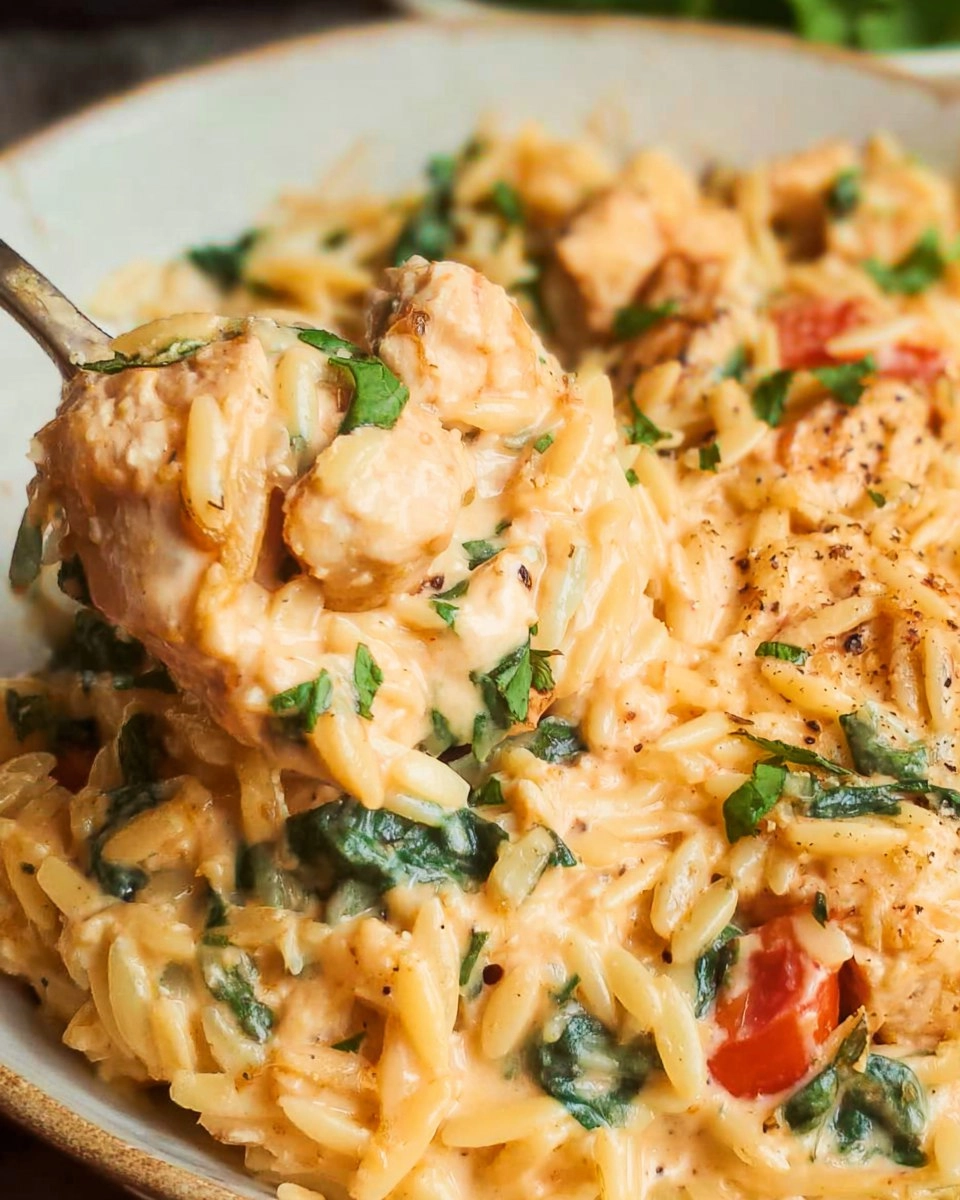 Creamy Baked Chicken Orzo