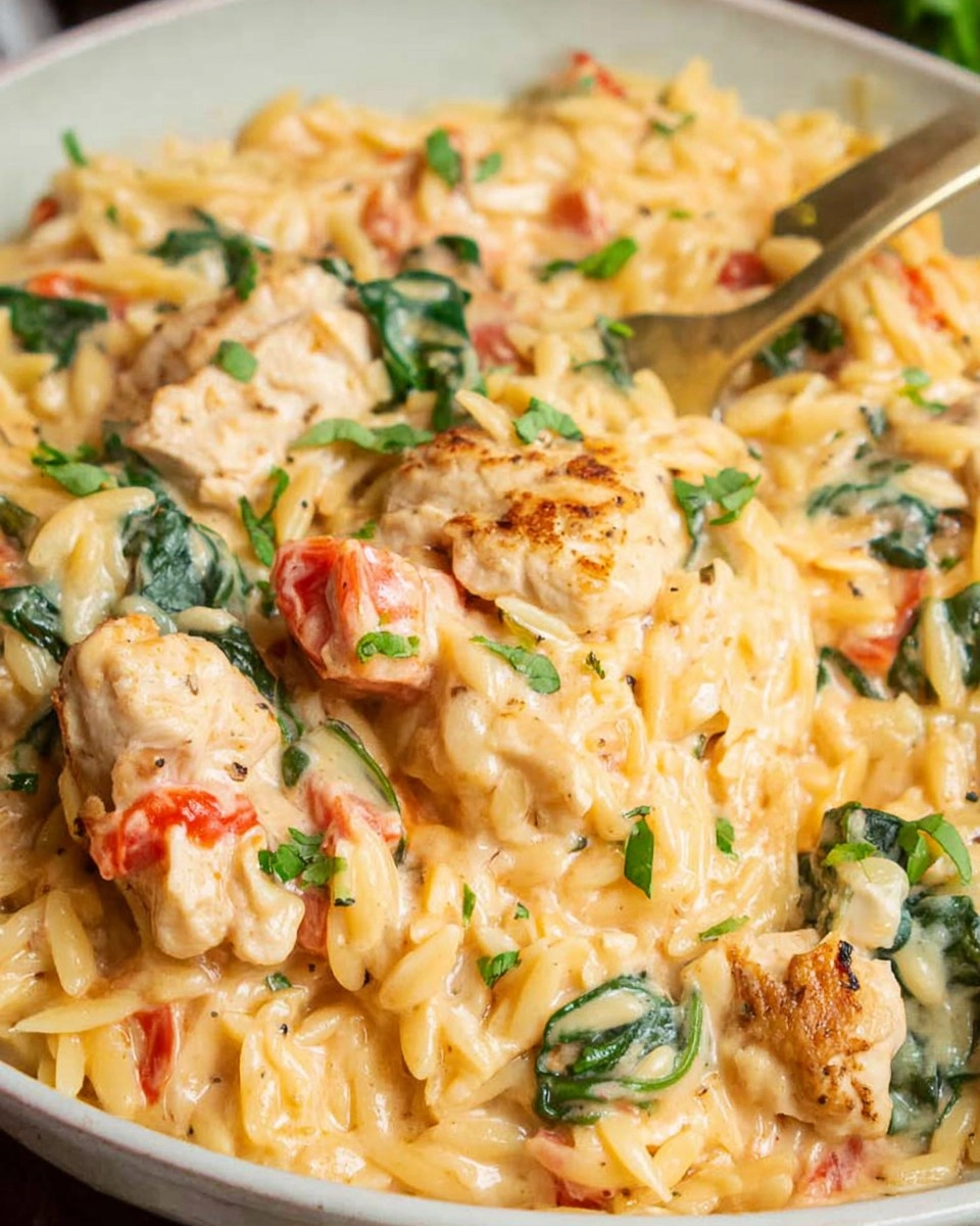 Creamy Baked Chicken Orzo