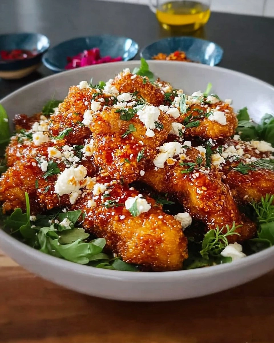 Crispy Hot Honey Feta Chicken