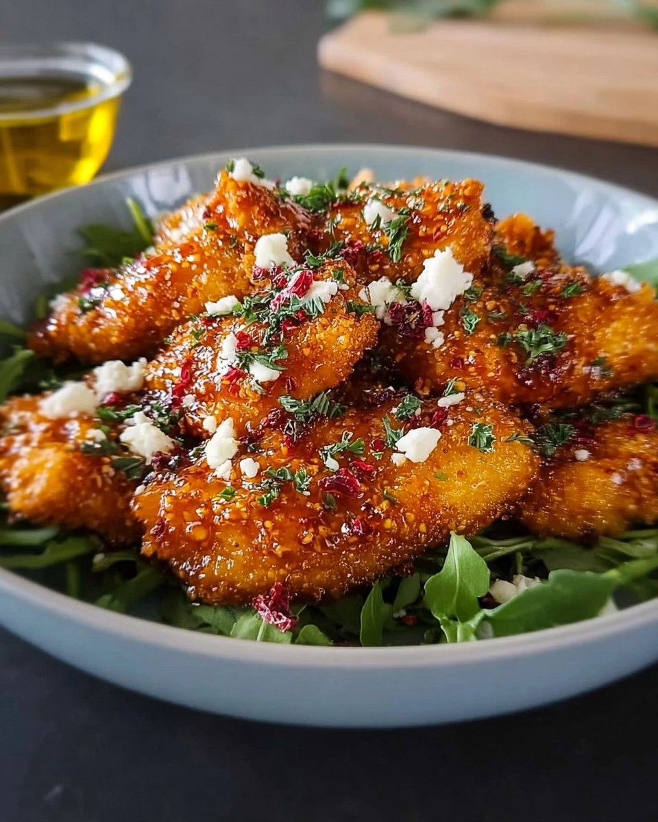 Crispy Hot Honey Feta Chicken