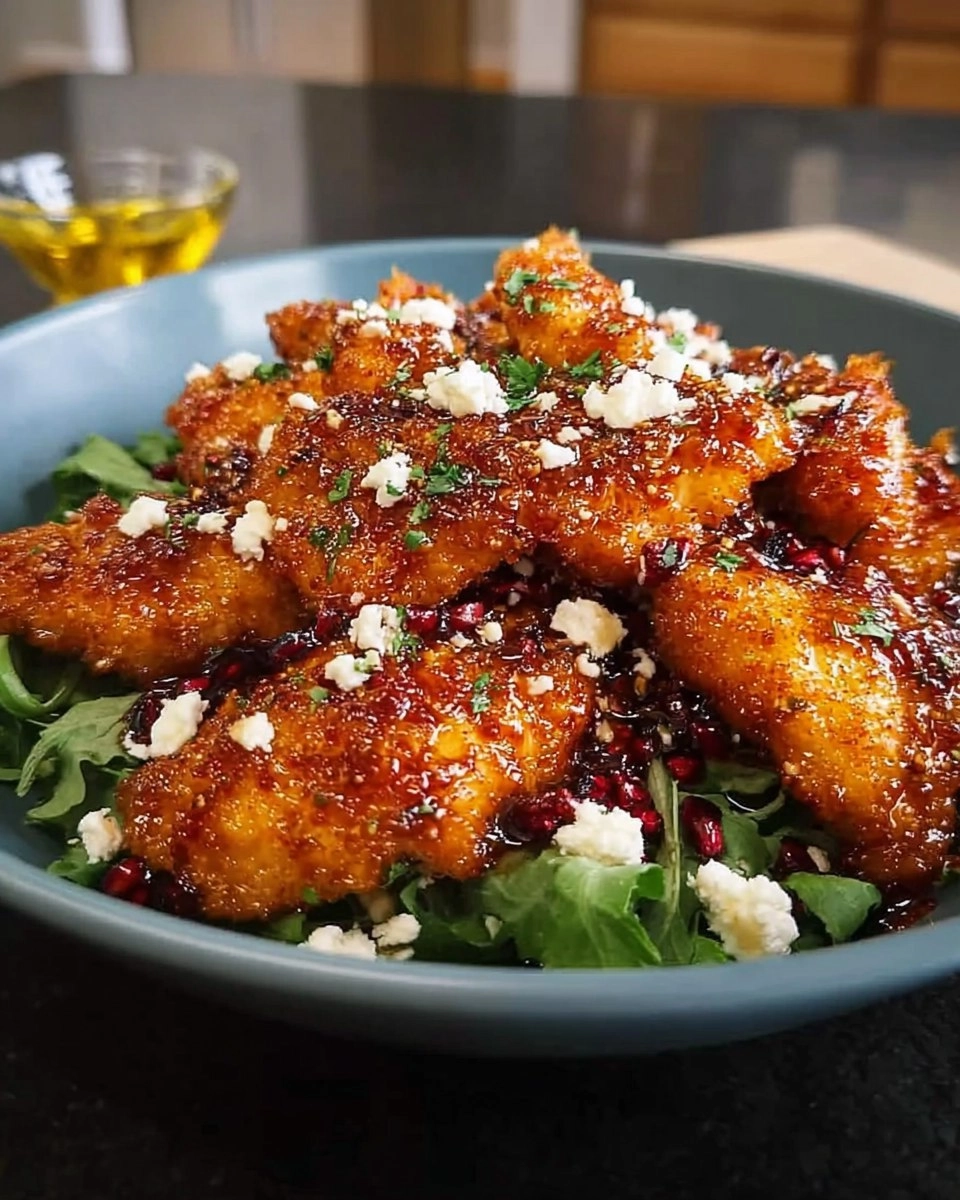 Crispy Hot Honey Feta Chicken