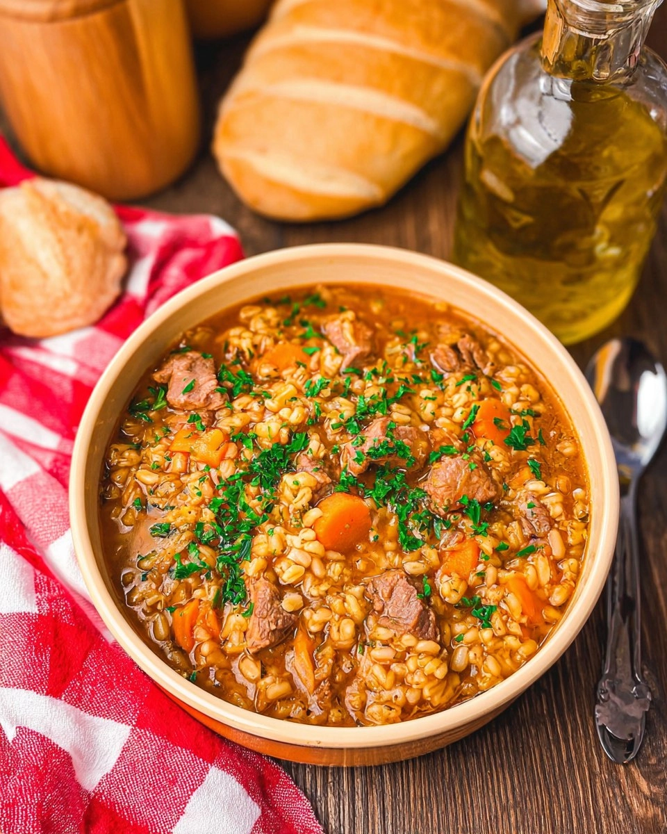 Crockpot Beef and Barley Soup