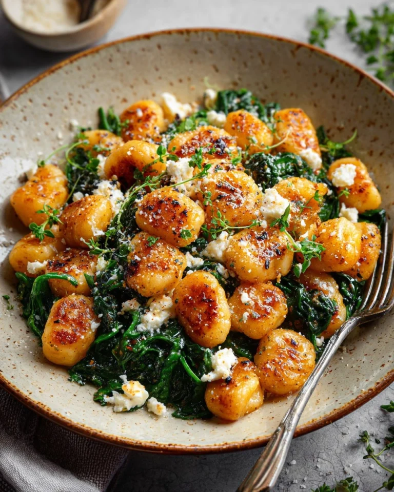 Easy-Crispy-Gnocchi-With-Spinach-And-Feta-A-Childhood-Memory-In-Flavor-Recipe