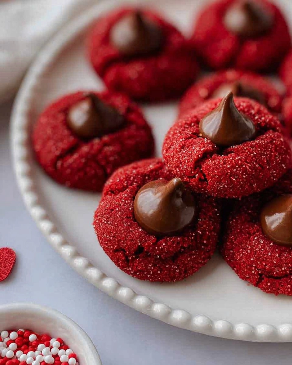 Easy Hershey’s Red Velvet Blossoms Cookies