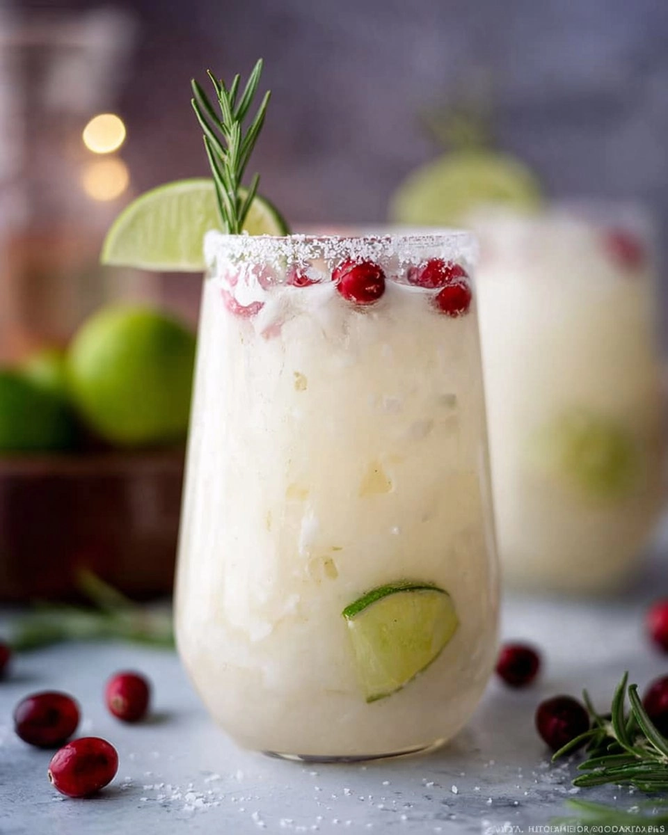 Easy White Christmas Margarita Pitcher