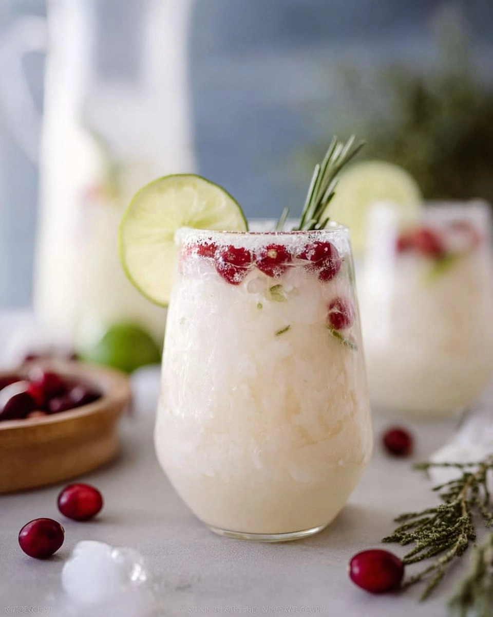 Easy White Christmas Margarita Pitcher