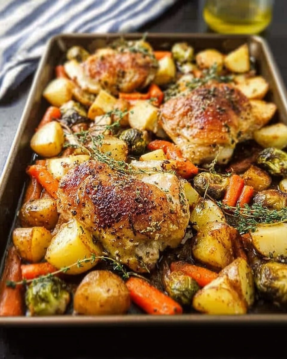 Healthy Sheet Pan Maple Mustard Roasted Chicken