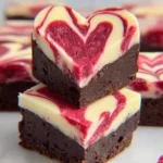 Heart-Shaped-Brownies-with-Raspberry-Swirl-and-Cheesecake-Topping-Recipe