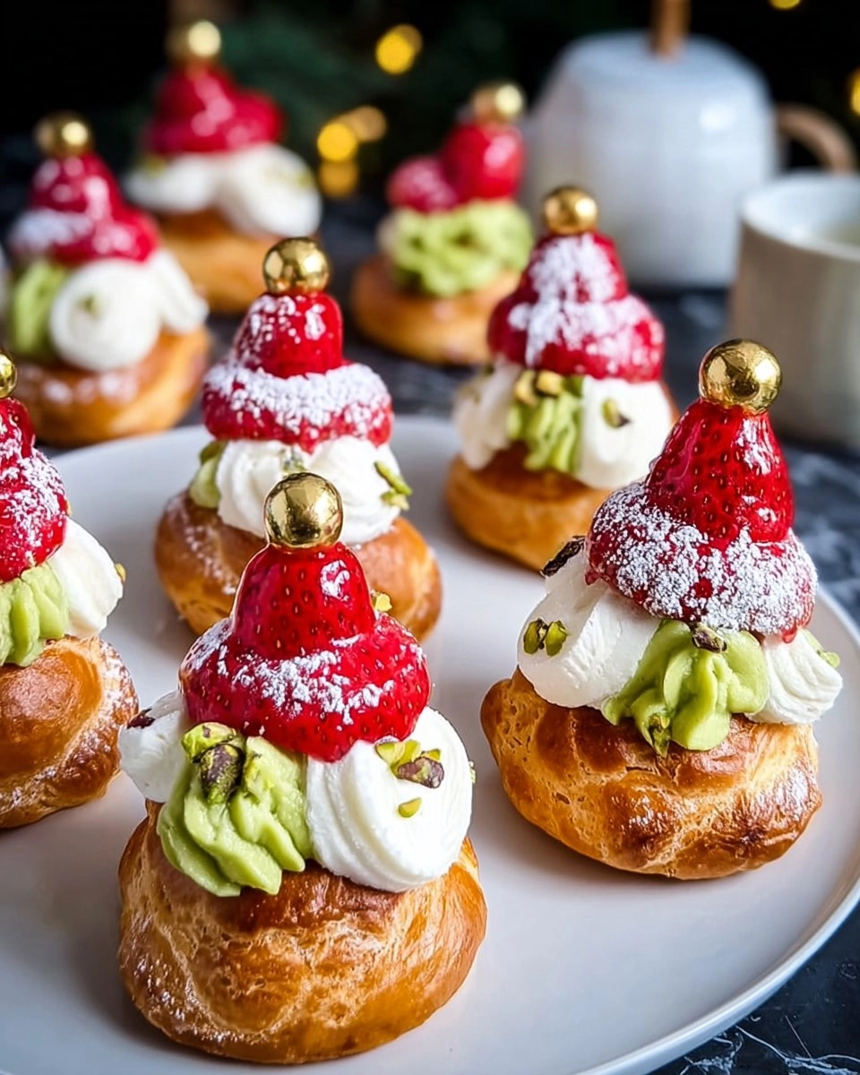Irresistible Christmas Puffs with Creamy Pistachio Delight