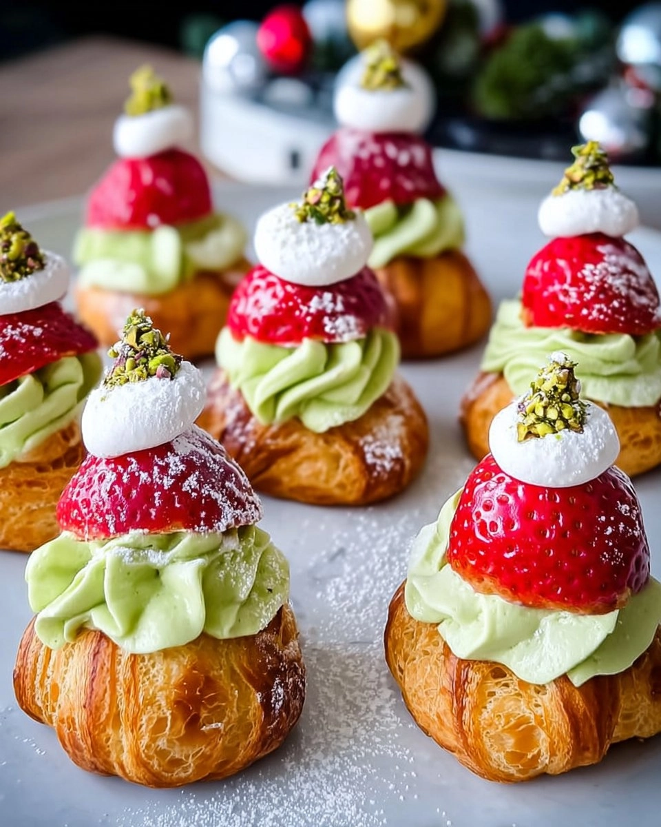 Irresistible Christmas Puffs with Creamy Pistachio Delight