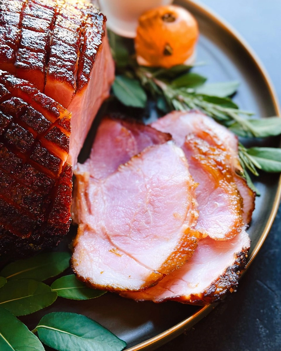 Maple Bourbon Glazed Ham