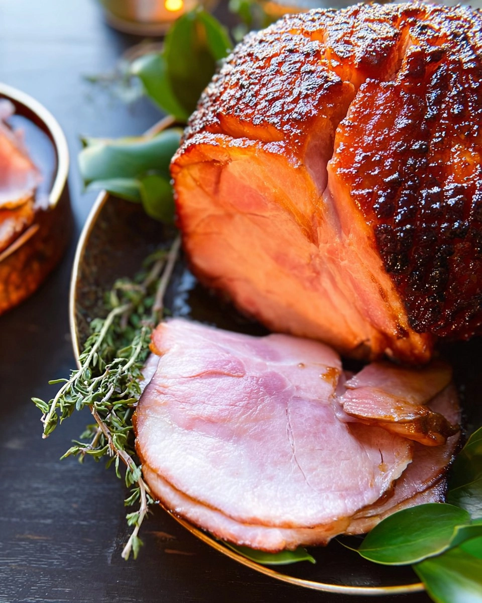 Maple Bourbon Glazed Ham