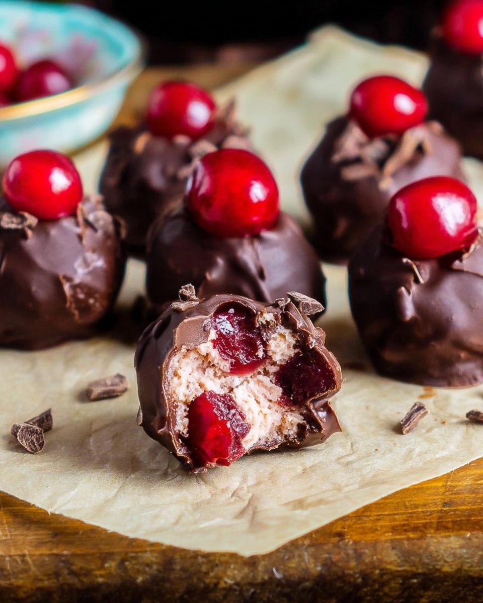 No-Bake Chocolate Cherry Bourbon Balls