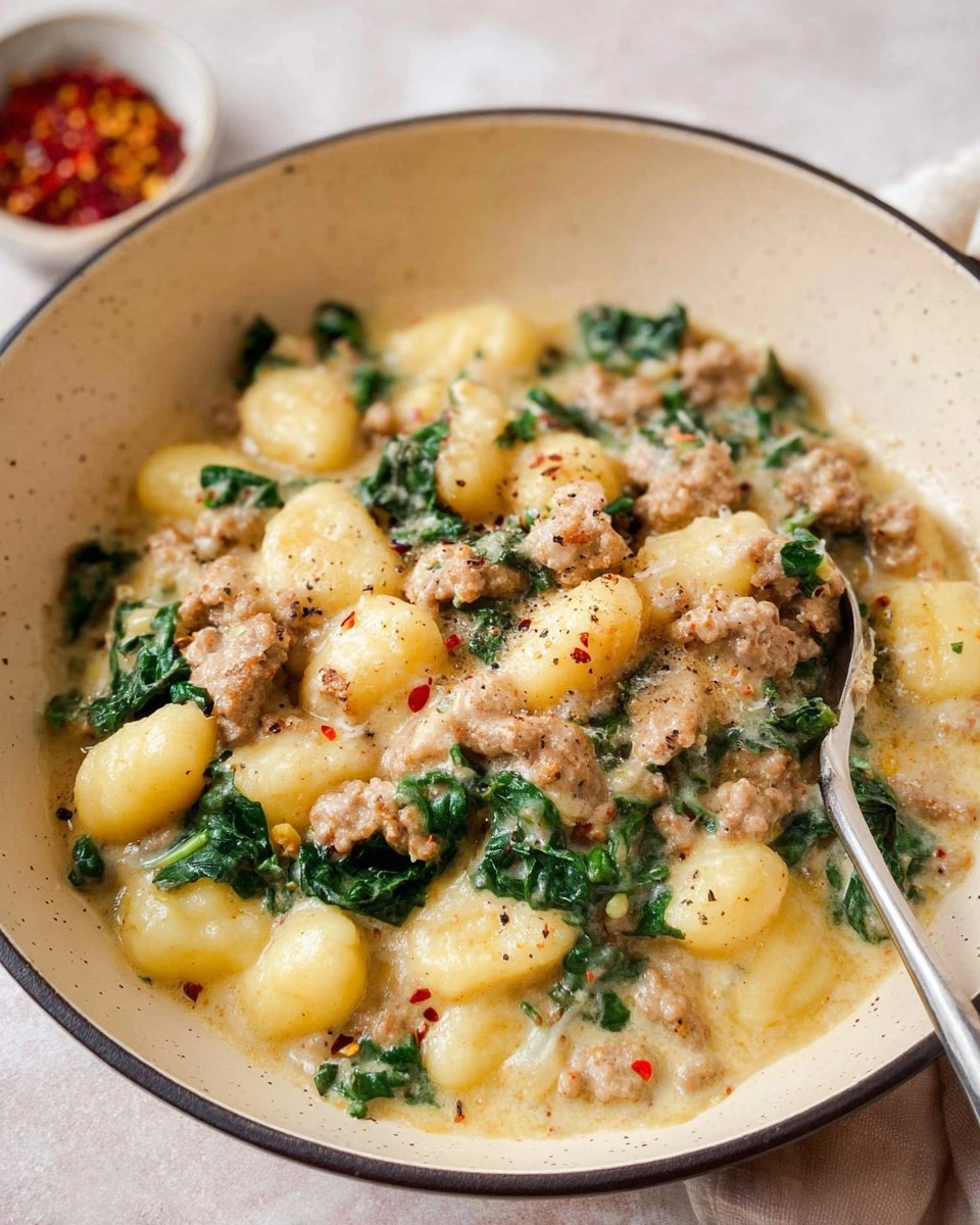 One Pot Gnocchi with Sausage and Kale