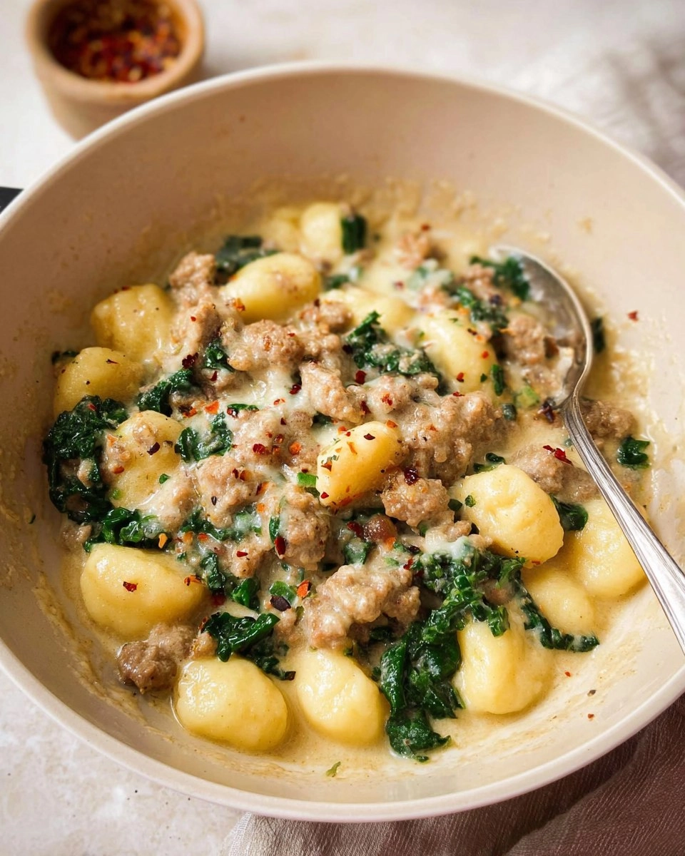 One Pot Gnocchi with Sausage and Kale