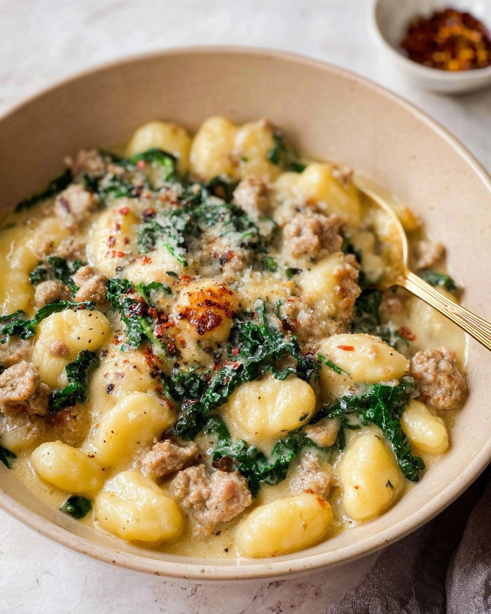 One Pot Gnocchi with Sausage and Kale