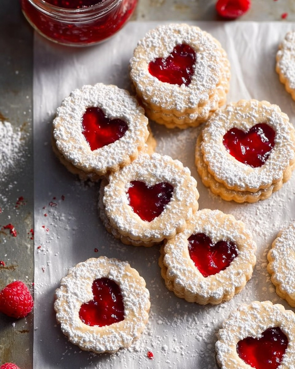 Raspberry Linzer Cookies