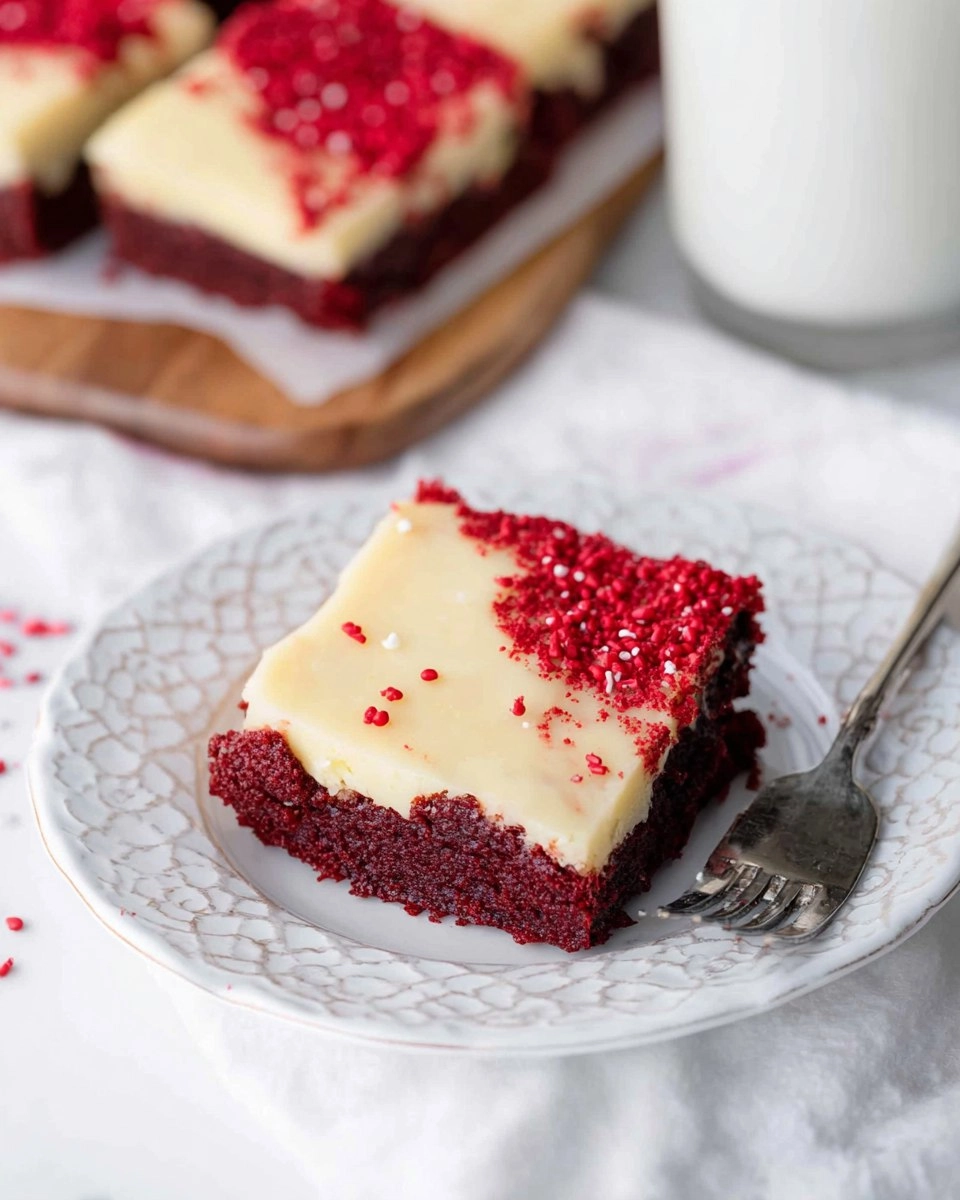 Red Velvet Cookie Bars
