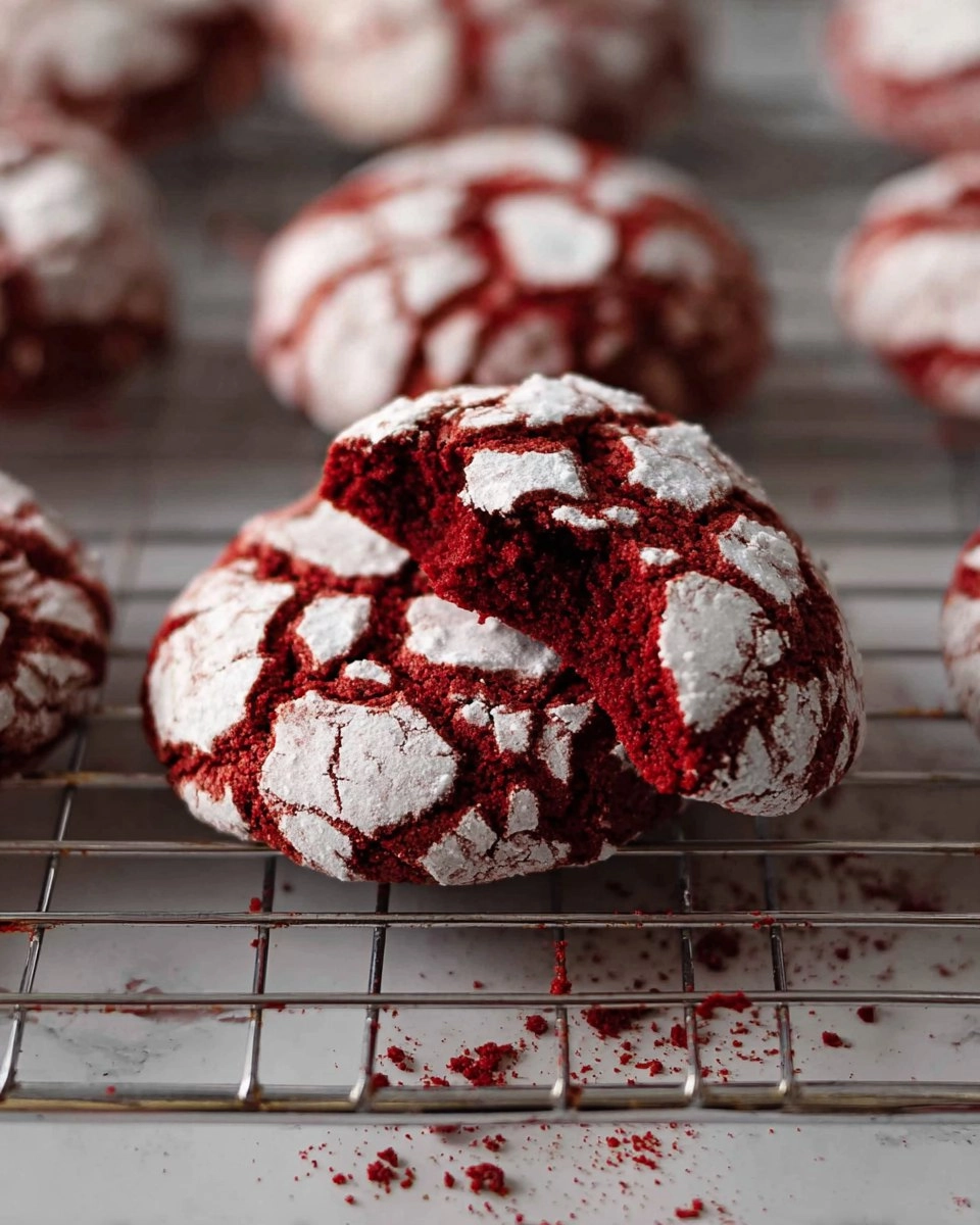 Red Velvet Crinkle Cookies 107 Red Velvet Crinkle Cookies