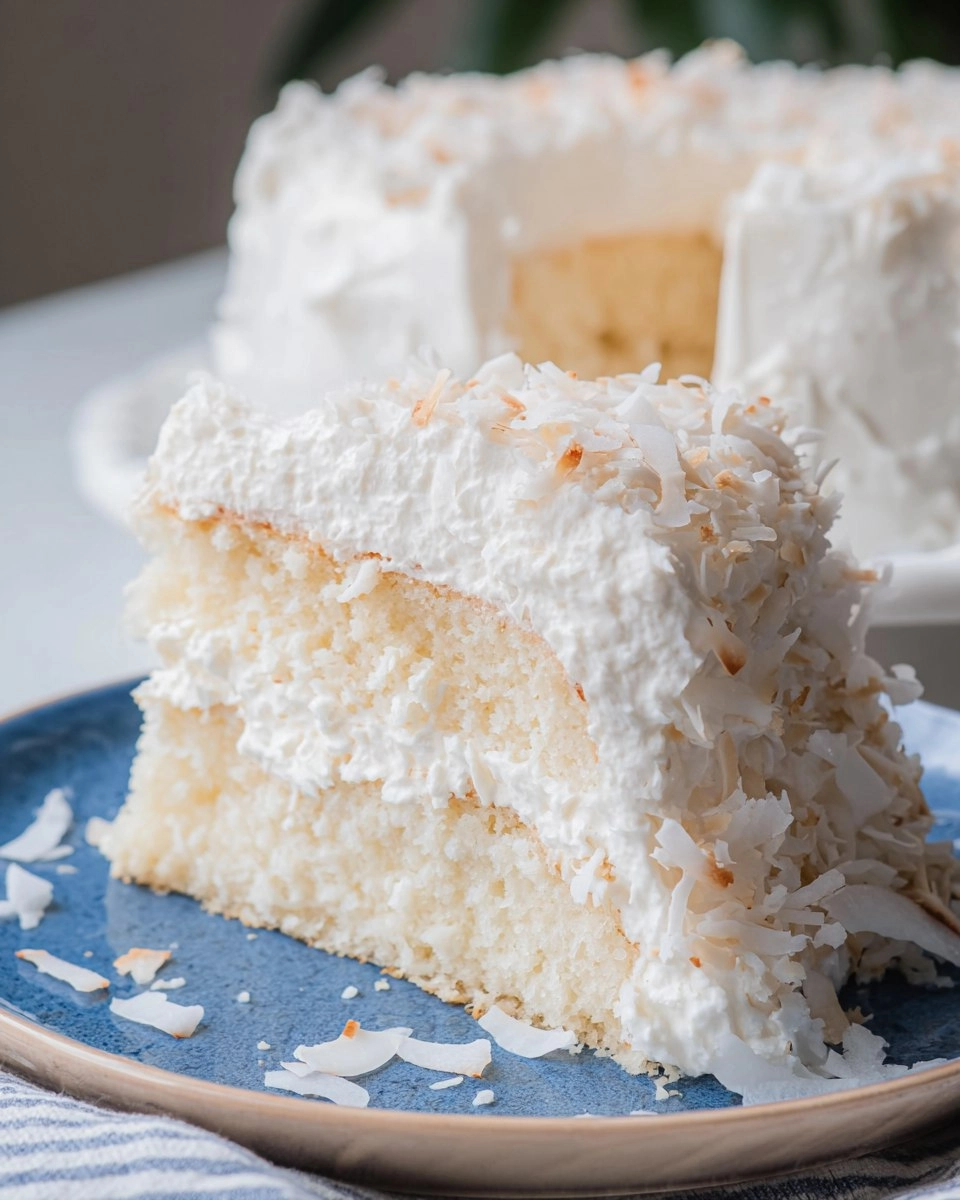 Soft annd Fluffy Coconut Cloud Cake