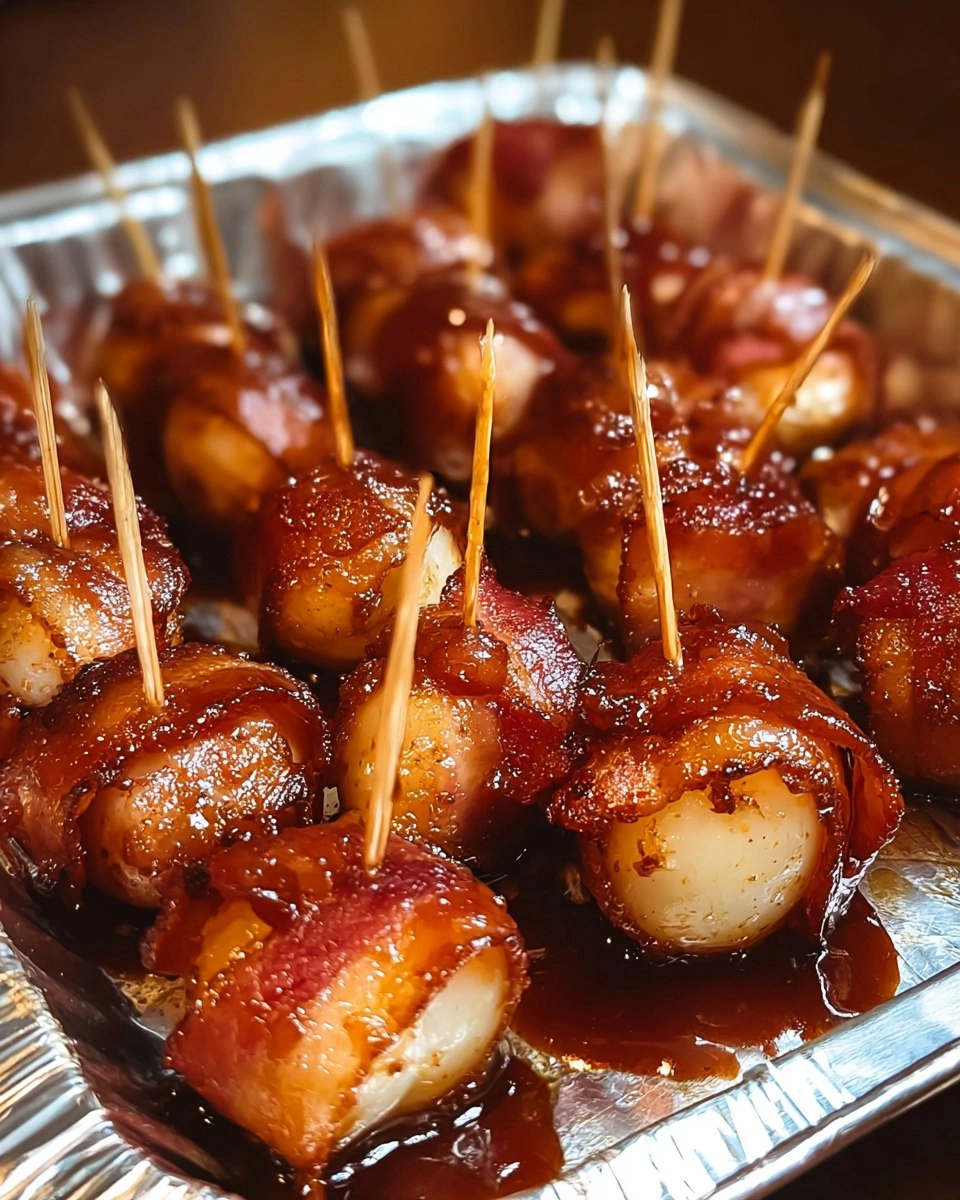 Valentine Bacon Wrapped Water Chestnuts