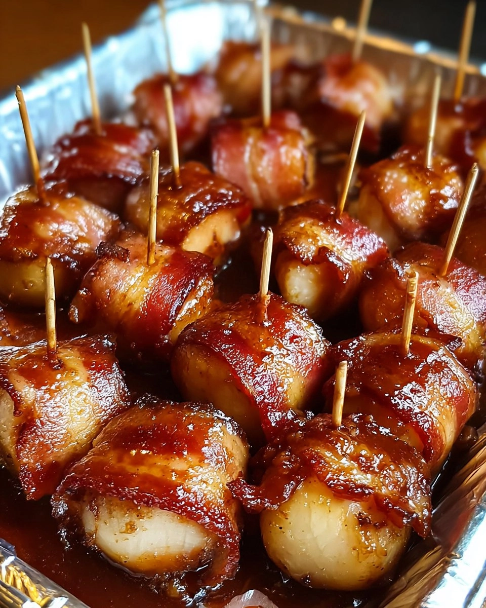 Valentine Bacon Wrapped Water Chestnuts