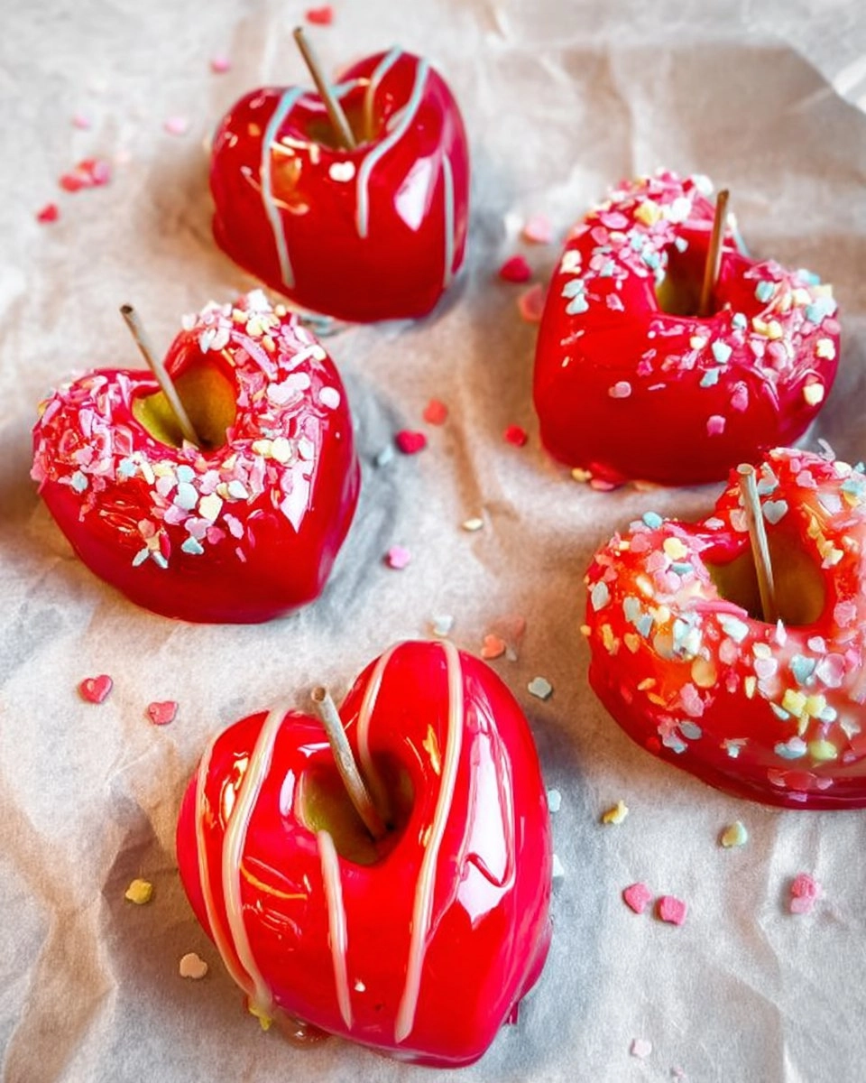 Valentine Candy Apples Made into Cute Heart Shapes 81 Valentine Candy Apples Made into Cute Heart Shapes