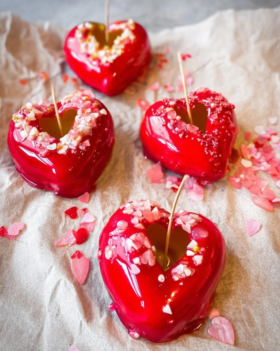Valentine Candy Apples Made into Cute Heart Shapes 82 Valentine Candy Apples Made into Cute Heart Shapes