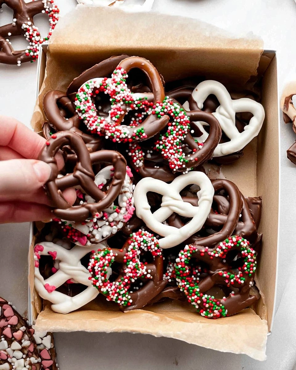 Valentine Chocolate Covered Pretzels