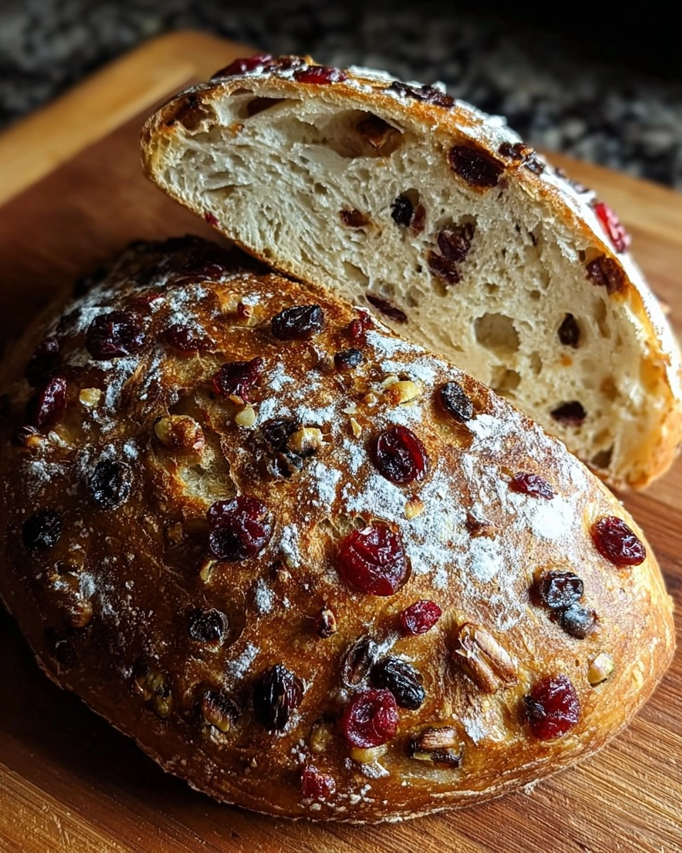 Valentine Cranberry Raisin Walnut Cinnamon Artisan Bread