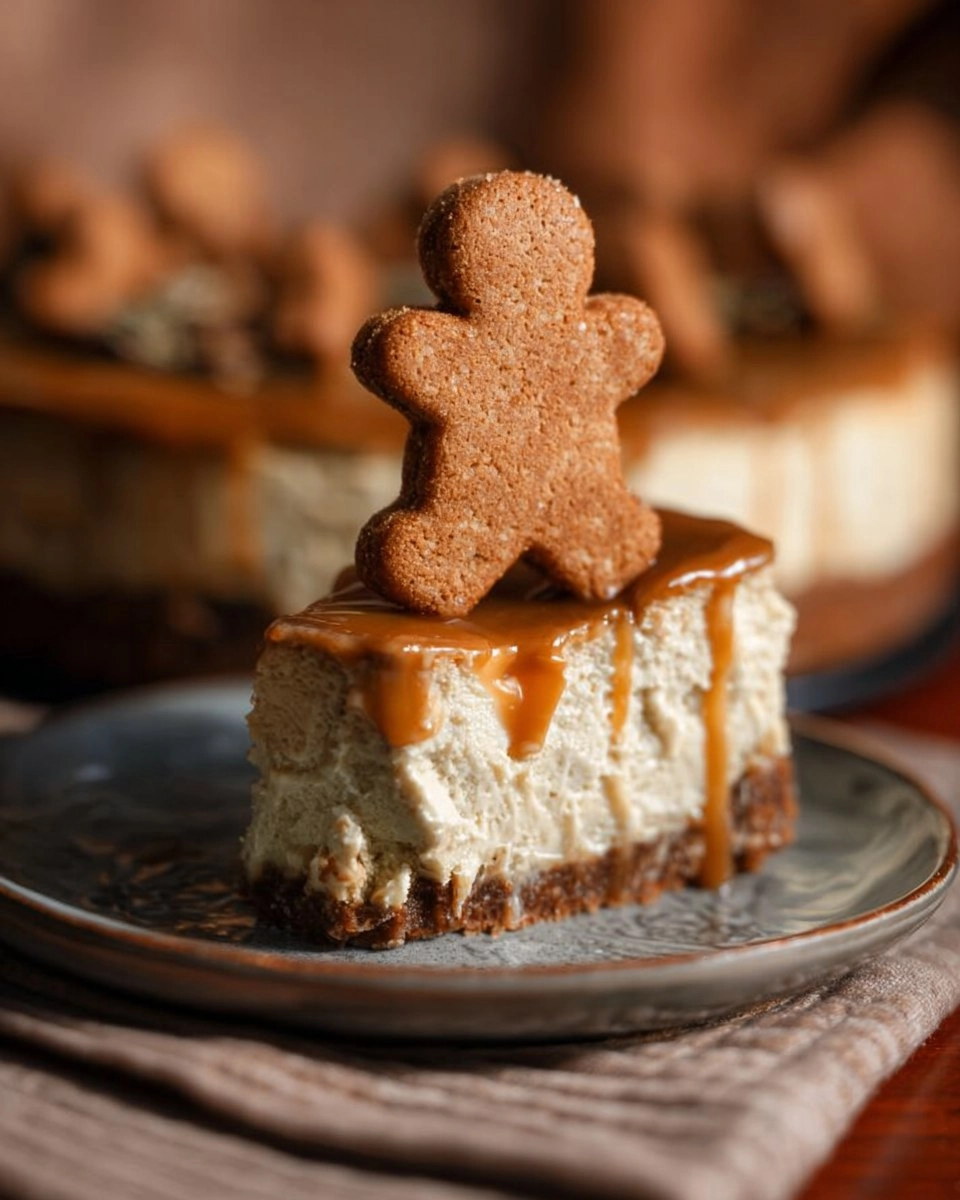 Valentine Gingerbread Caramel Cheesecake