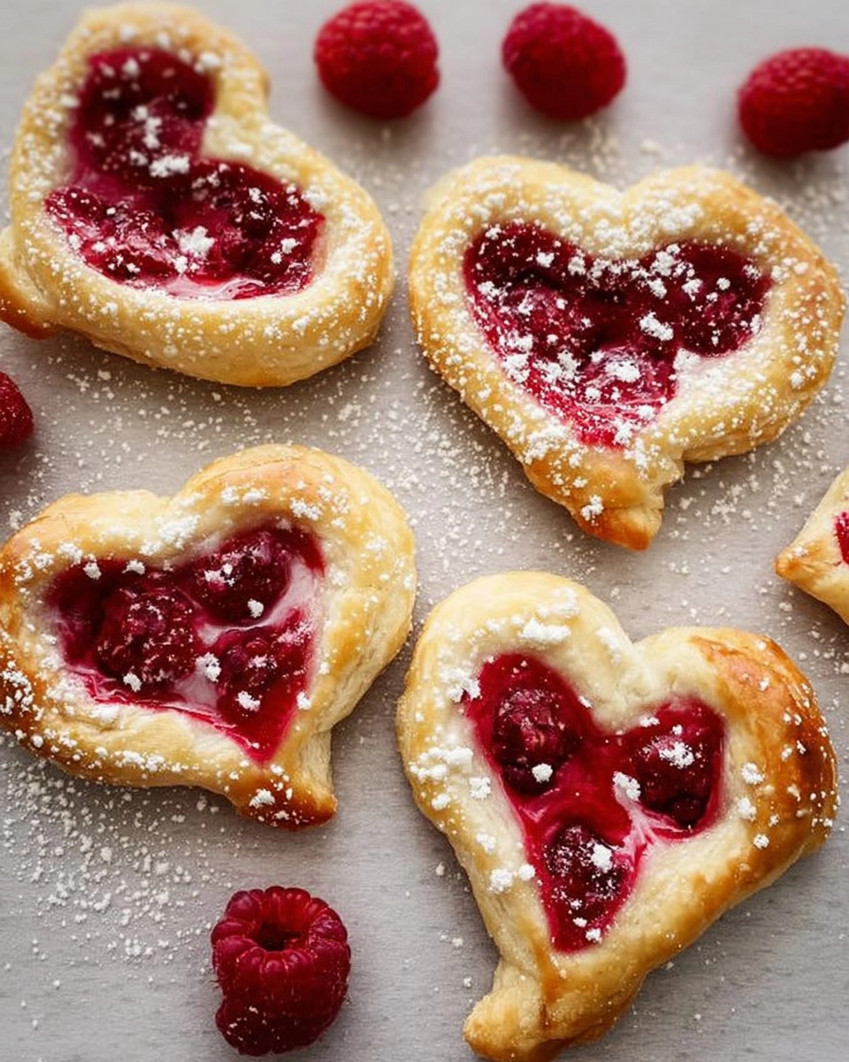 Valentine Raspberry Heart Danishes