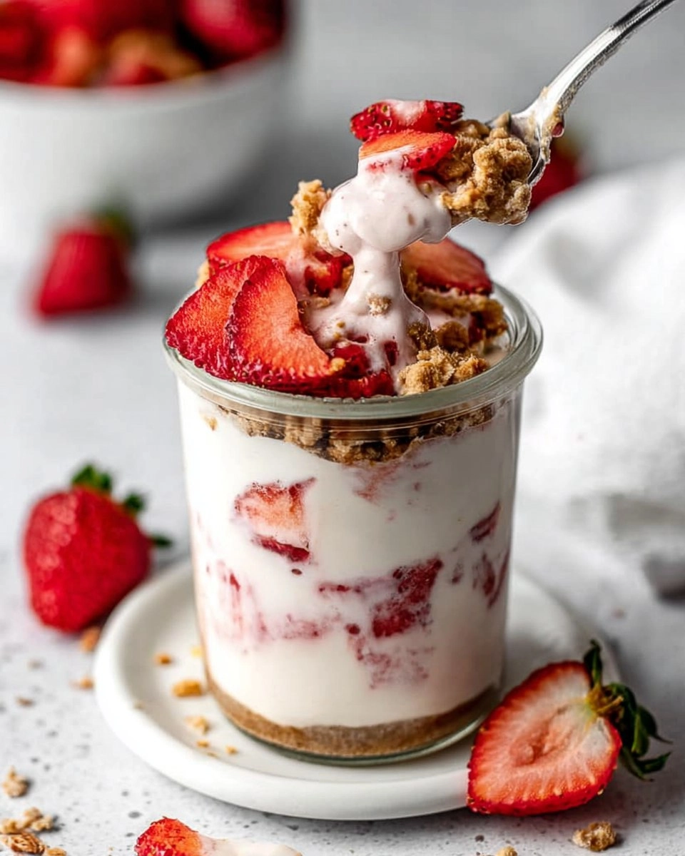 Valentine Strawberry Cheesecake Overnight Oats 96 Valentine Strawberry Cheesecake Overnight Oats