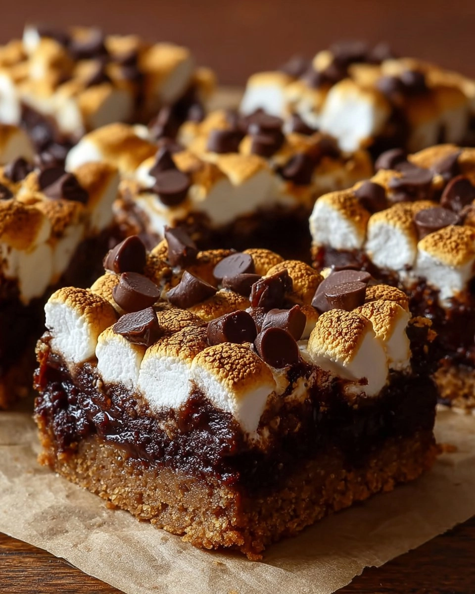 ValentineSmores Gingerbread Cookie Bars